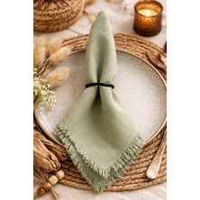 Emtory Home Siyah Metal Peçete Yüzüğü - 12 Adet Peçete Halkası 3,5cm