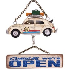 Dekoratif Metal Kapı Yazısı Araba Vintage Dekoratif Hediyelik