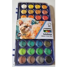 Modellino 36 Renk Seçenekli Nova Color Fırçalı 23MM Büyük Tablet Profesyonel Sulu Boya Seti