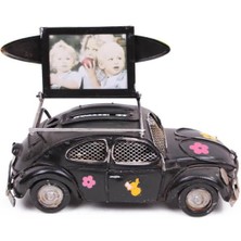 Dekoratif Metal Araba Çerçeveli ve Kumbaralı Vosvos Hediyelik