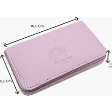 Westpolo Hakiki Deri Unisex Tek Bölmeli Kartlık - Açık Lavanta Pembesi