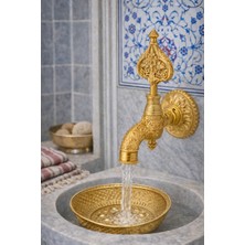 HT Prima Işlemeli Perlatörlü Duvar Tipi Hamam Kurna Osmanlı Musluğu