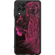 Samsung Galaxy A22 Uyumlu Aslan Tasarımlı Glossy Premium Kılıf