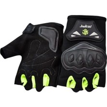 Jiekai Korumalı Yarım Motosiklet Eldiveni Yeşil (Sertiikalı)