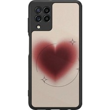 BG AKSESUAR Samsung Galaxy M22 Uyumlu Kalp Love Tasarımlı Glossy Premium Kılıf