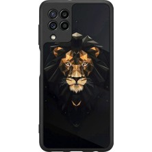 BG AKSESUAR Samsung Galaxy M22 Uyumlu Aslan Tasarımlı Glossy Premium Kılıf
