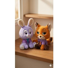 C&On Design Zootropolis Karakterleri Pelüş Seti - Karizmatik Tilki ve Sevimli Tavşan 2'li Hediye Seti