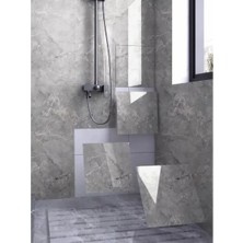 TE Dükkan Buğz Gri Mermer Desen Duvar Sticker (30X30)