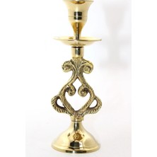 TE Dükkan Buğz Tekli Pirinç Şamdan Model 5