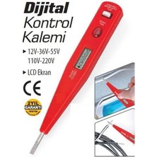 EkoAlışverişDünyam Profesyonel Dijital Kontrol Kalemi Tornavida Voltaj Ölçer