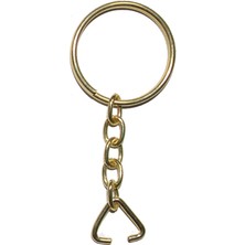 EkoAlışverişDünyam Anahtarlık Halkası, Halka + Zincir + Üçgen, 24MM, Altın, Sarı, 1000 Adet