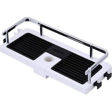 Özgün Adım® Banyo Direğine Asılabilir Köşelik Şampuanlık Sabunluk Çift Askılı Düzenleyici Raf Paslanmaz