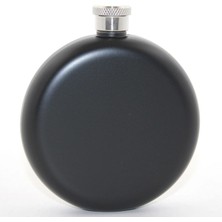 Alvo Store Buğz Paslanmaz Çelik Yuvarlak 5 Oz Tekli Matara Siyah Renk