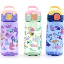 Alvo Store Buğz Renkli Pipetli Suluk 600 ml