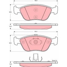 TRW Ön Balata Volvo 850 2.0 2.3 T5 2.5 91-96 S70 2.3 2.4 2.5 97-00 V70 97-00 C70 2.0T 97 Xc70 -02 271859-2715878-2718591-9485593 272343-30648381-9485267-30793799