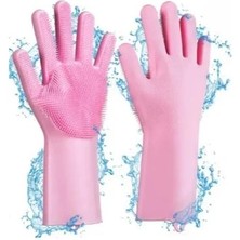 Alvo Store Buğz Sihirli Isıya Dayanıklı Silikon Çok Amaçlı Bulaşık Eldiven Fırçası Magic Gloves