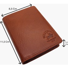 Westpolo Deri Bozuk Para Bölmeli Erkek Cüzdan - Taba