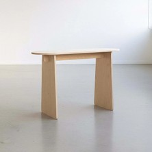 Comart Minimalist Huş Kontrplak Konsol Masa – Modern Dresuar / Antre Masası / Salon Yan Sehpası