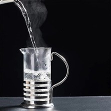 Alvo Store Buğz Paslanmaz Çelik Gövdeli French Press Kahve ve Çay Demleme Aparatı