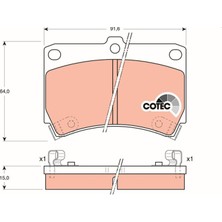 TRW Ön Balata Mazda 323 1.3 89-94 323 1.6 1.7 1.8 89-94 323 1.5 96 > 121 1.3 90-96 BRY73323ZA-WVA21654-WVA21655