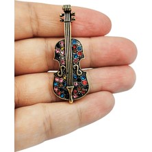 BB Bi Butik Shop Harmony Crystal Keman Tasarım Broş
