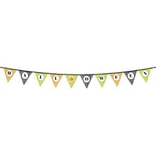 Cadılar Bayramı Kabak Temalı Halloween Yazılı Banner Süs Flama 3 Metre