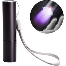 Özgün Adım® Mini Cep Boy USB Ile Şarj Olan Oje Kurutucu Para Kontol LED Uv Mor Işık El Feneri
