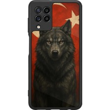 Samsung Galaxy M32 Uyumlu Bozkurt Tasarımlı Glossy Premium Kılıf