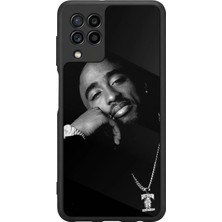 BG AKSESUAR Samsung Galaxy M32 Uyumlu Tupac Tasarımlı Glossy Premium Kılıf