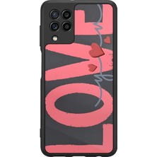 BG AKSESUAR Samsung Galaxy A22 Uyumlu Love Tasarımlı Glossy Premium Kılıf