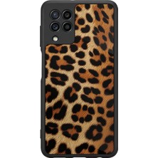 BG AKSESUAR Samsung Galaxy A22 Uyumlu Leopar Tasarımlı Glossy Premium Kılıf