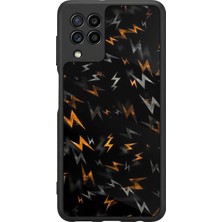 BG AKSESUAR Samsung Galaxy M32 Uyumlu Simsek Tasarımlı Glossy Premium Kılıf