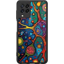 BG AKSESUAR Samsung Galaxy M32 Uyumlu Abstract Tasarımlı Glossy Premium Kılıf