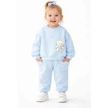 Harika Kids Kız Bebek %100 Pamuklu Ayıcık Oyuncaklı Bebek Takımı
