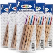 Tuhafix 5 Adet Ergonomik Ahşap Saplı Metal Uçlu Tığ Seti 5x4'lü Paket (2.5mm - 3mm - 3.5mm - 4mm) HDF-106