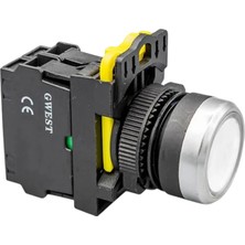 Gwest A5 - 31D-24 Işıklı Yaylı Buton 1no Beyaz 10 Adet