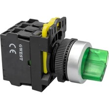 Gwest A5 - 20XSD-24 Işıklı Kalıcı Mandal Buton 2no Yeşil 10 Adet