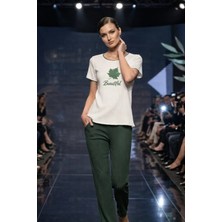 Sevateks Kadın Baskılı Kısa Kollu Pijama Takımı – Rahat Kesim Pamuklu Ev Giyim