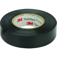 3M Temflex İzole Elektrik Bandı 18mm 1300E Siyah Bant 10 Adet