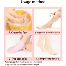 TE Dükkan Buğz Silikon Jel Ayak Nemlendirici Çorap