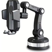 360° Döner Başlıklı Vakumlu Ayarlanabilir Araç Içi Telefon Tutucu