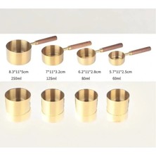 TE Dükkan Buğz 4'lü Ahşap Saplı Ölçü Kaşığı