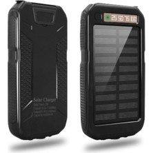 TE Dükkan Buğz Güneş Enerjili Işıklı Solar Taşınabilir USB Girişli Şarj Cihazı Powerbank 15000 Mah ( Buğz )