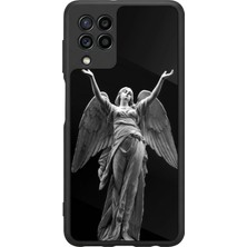 BG AKSESUAR Samsung Galaxy M22 Uyumlu Melek Tasarımlı Glossy Premium Kılıf
