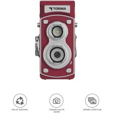 Skygo Mini Retro Dijital Fotoğraf Makinesi Video Kamera 1080P (CMR44KIRMIZI)