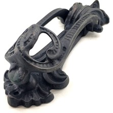 EkoAlışverişDünyam Antika Tarz Dekoratif Pirinç Doğa Kapı Tokmağı, Taktak - 205X73 Mm, Oksit