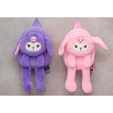 EkoAlışverişDünyam Peluş Işıklı Oynar Kulaklı Kuromi Sırt Çantası