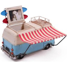 Dekoratif Metal Minibüs Çerçeveli,kalemlik Tenteli