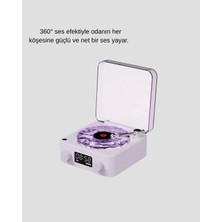 Alvo Store Buğz Bluetooth Retro Pikap Hoparlör 360 Derece Ses Projektörlü Gece Lambası Çok Fonksiyonlu - Buğz