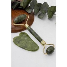 Alvo Store Buğz Jade Roller Gua Sha Taşı Seti